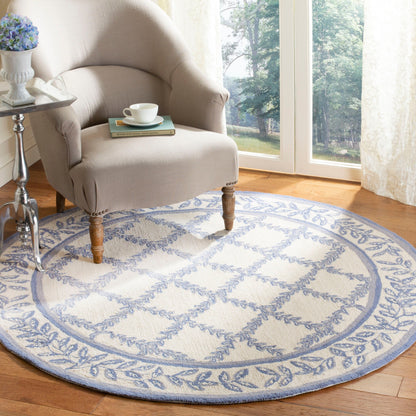 Tapis en laine SAFAVIEH Chelsea Sunstripe Trellis fait main, style campagne française