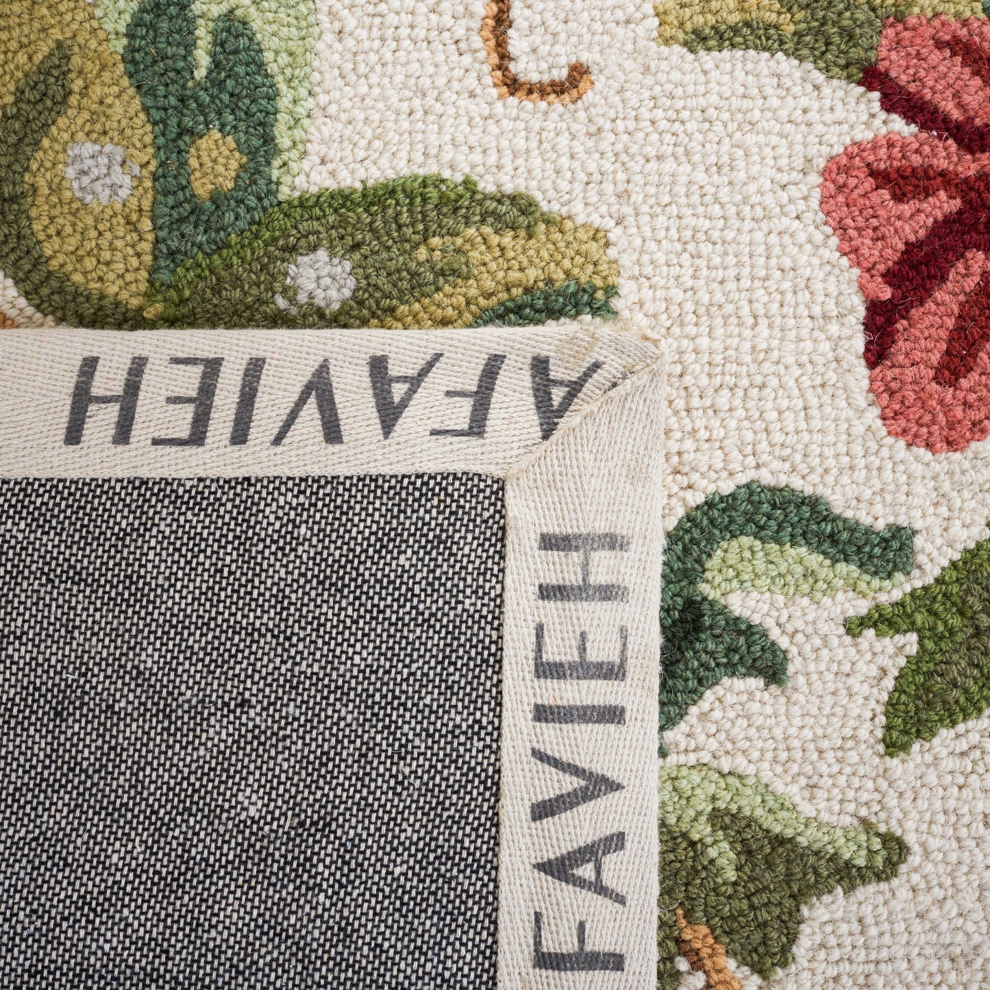 Tapis en laine SAFAVIEH fait main Chelsea Yauhenia à motif floral de style campagnard français