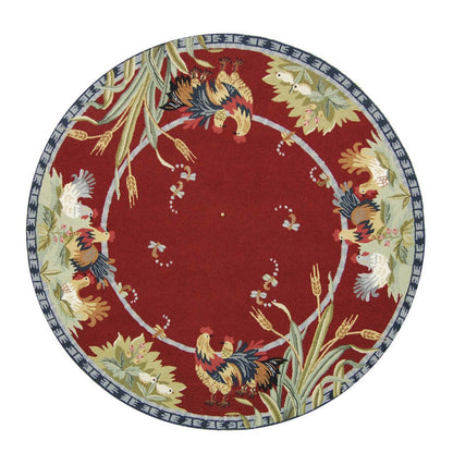 Tapis en laine SAFAVIEH fait main Chelsea Yauheniya motif coq de campagne française