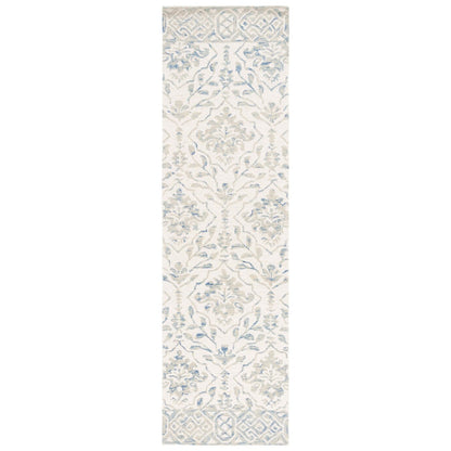 Tapis en laine Elvedina à motif floral, teint à la main par SAFAVIEH