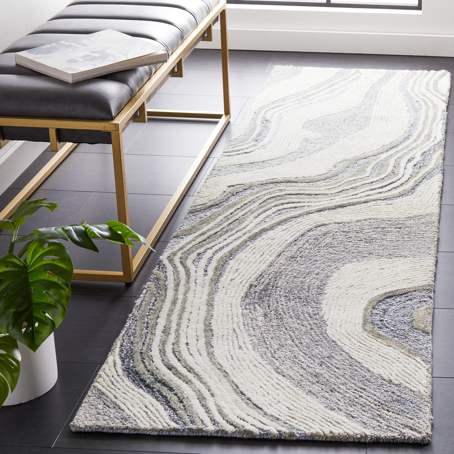 Tapis en laine SAFAVIEH fait main Fifth Avenue Klari Moderne Abstrait