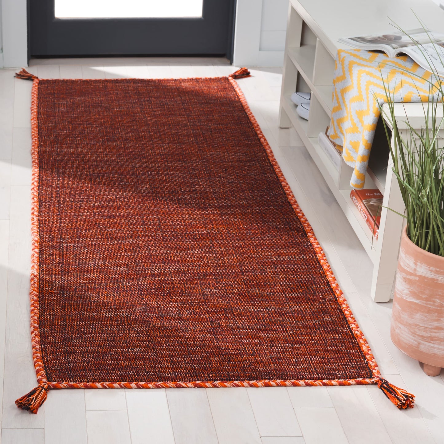 Tapis décontracté en coton tissé à plat SAFAVIEH Montauk Jahi à carreaux, fait main