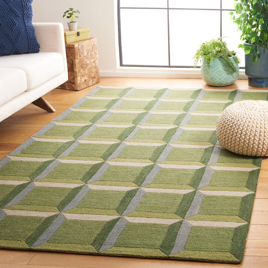 Tapis en laine SAFAVIEH fait main, style Hikariko, style moderne du milieu du siècle
