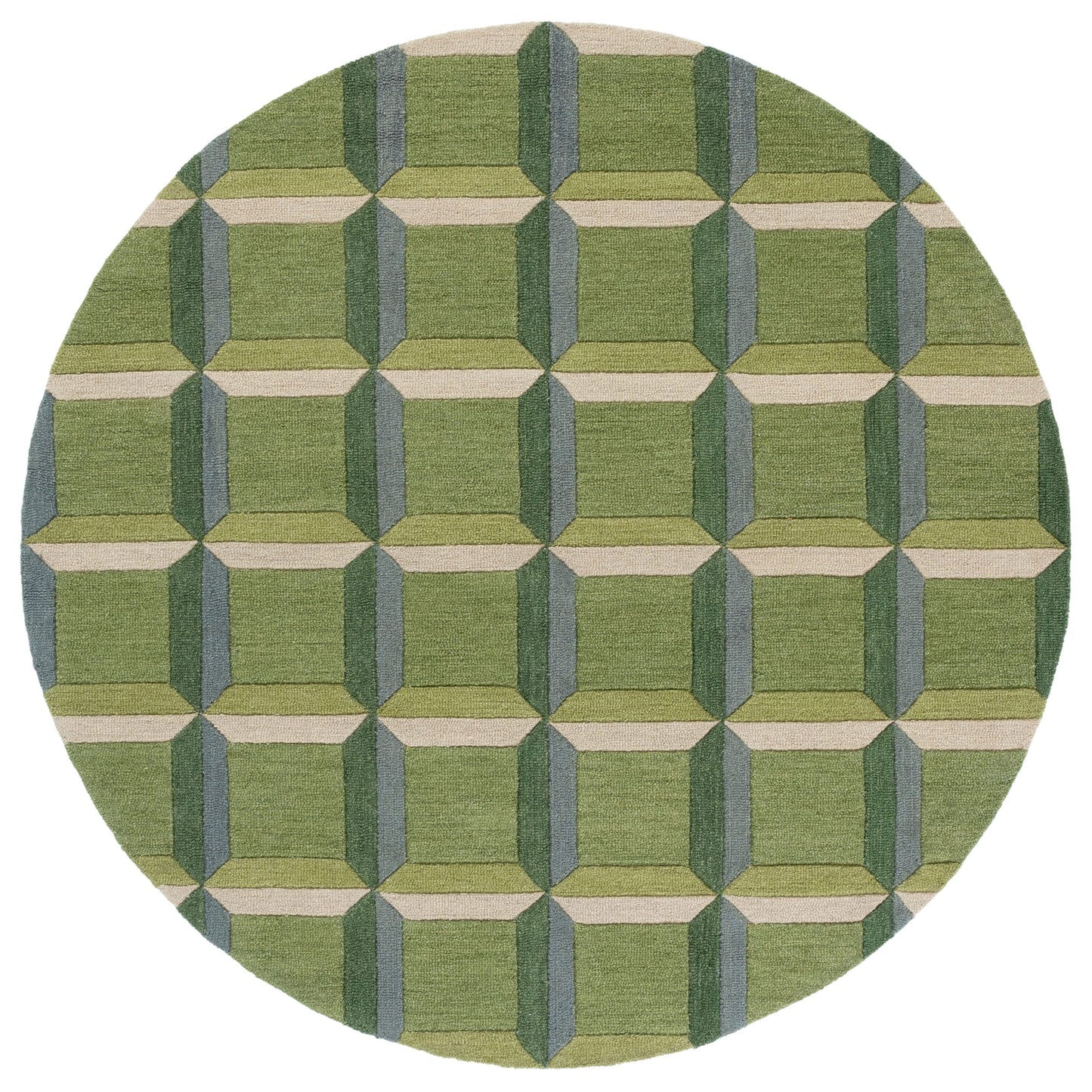 Tapis en laine SAFAVIEH fait main, style Hikariko, style moderne du milieu du siècle