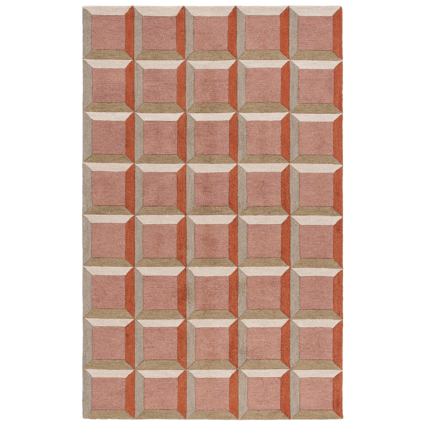 Tapis en laine SAFAVIEH fait main, style Hikariko, style moderne du milieu du siècle