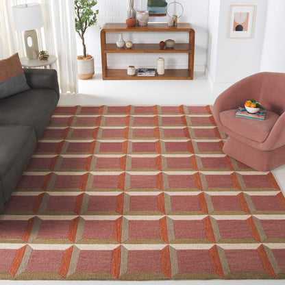 Tapis en laine SAFAVIEH fait main, style Hikariko, style moderne du milieu du siècle