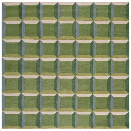 Tapis en laine SAFAVIEH fait main, style Hikariko, style moderne du milieu du siècle