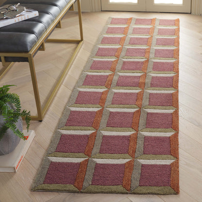 Tapis en laine SAFAVIEH fait main, style Hikariko, style moderne du milieu du siècle