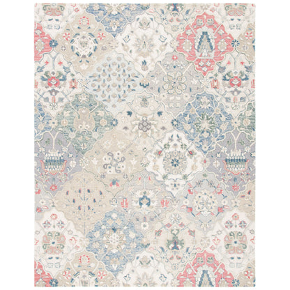 Tapis en laine imprimé floral glamour fait main SAFAVIEH