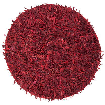 SAFAVIEH Tapis en cuir moderne à poils longs Blayne fait à la main