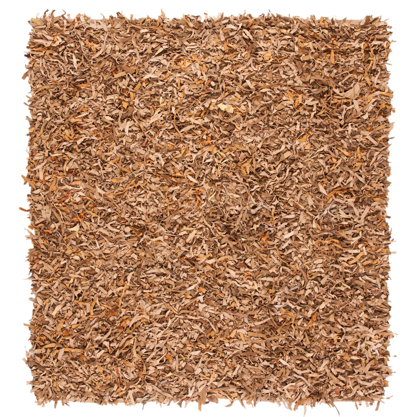 Tapis décoratif moderne SAFAVIEH en cuir shaggy fait main Doinita