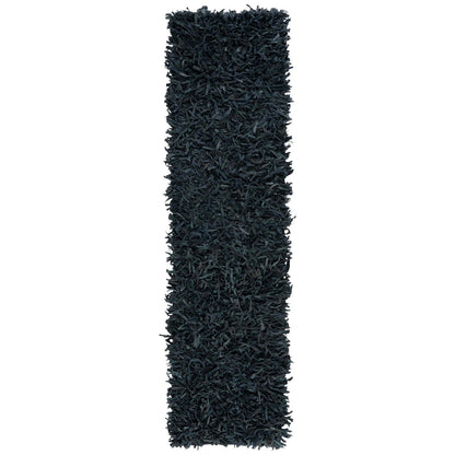 Tapis décoratif moderne SAFAVIEH en cuir shaggy fait main Doinita