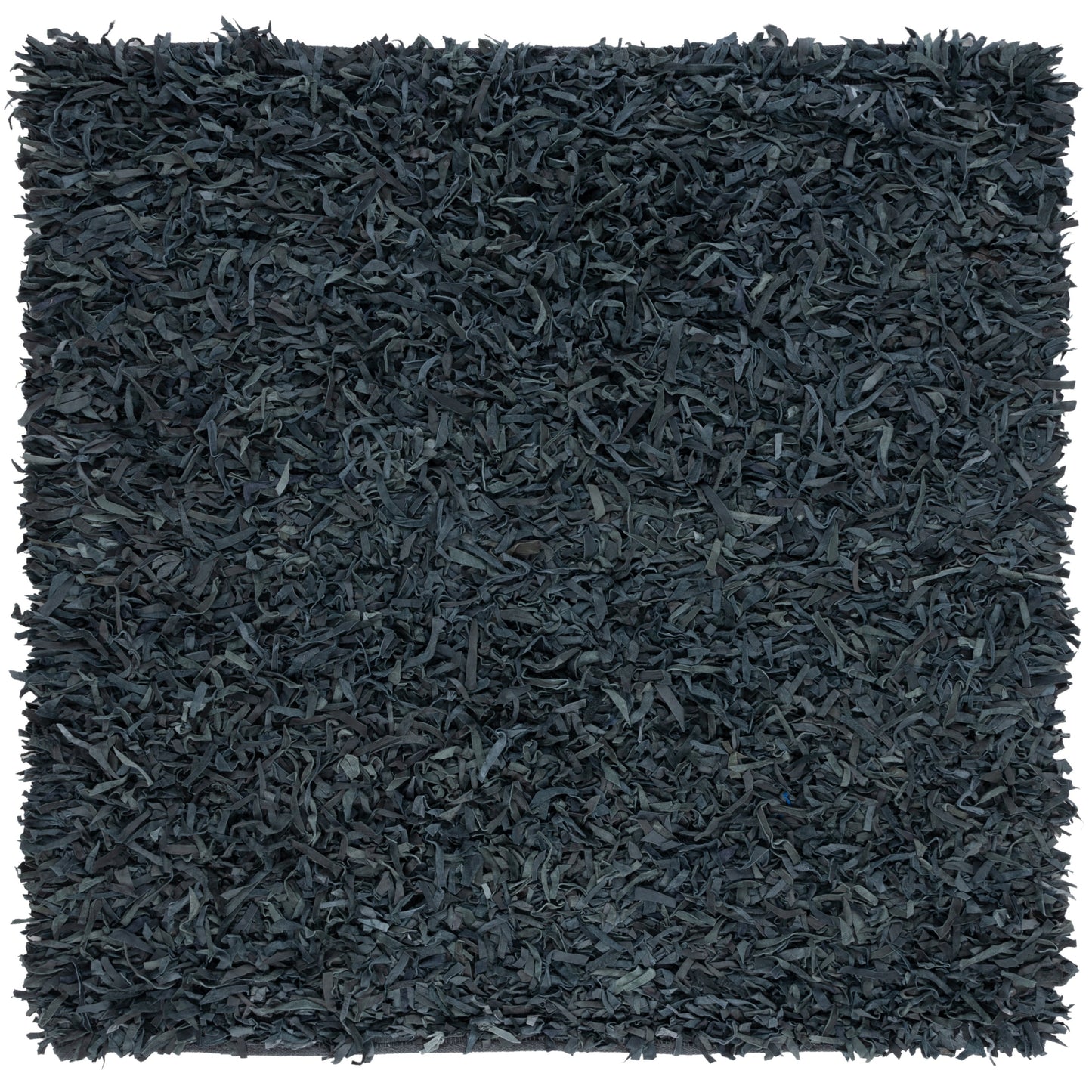 Tapis décoratif moderne SAFAVIEH en cuir shaggy fait main Doinita