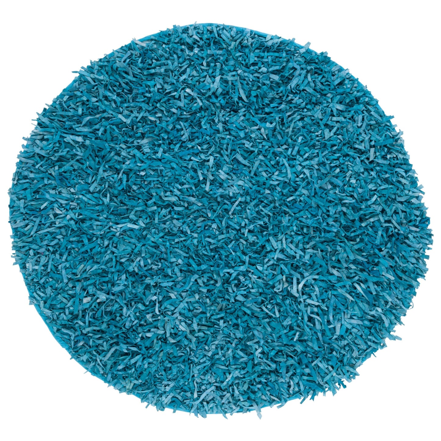 Tapis décoratif moderne SAFAVIEH en cuir shaggy fait main Doinita