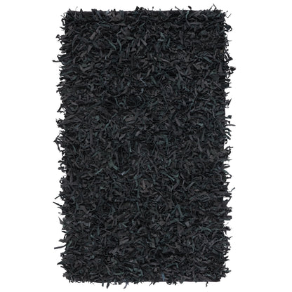 Tapis décoratif moderne SAFAVIEH en cuir shaggy fait main Doinita
