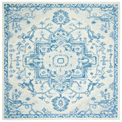 Tapis en laine SAFAVIEH à micro-boucles, motif médaillon Gulseven, fait main