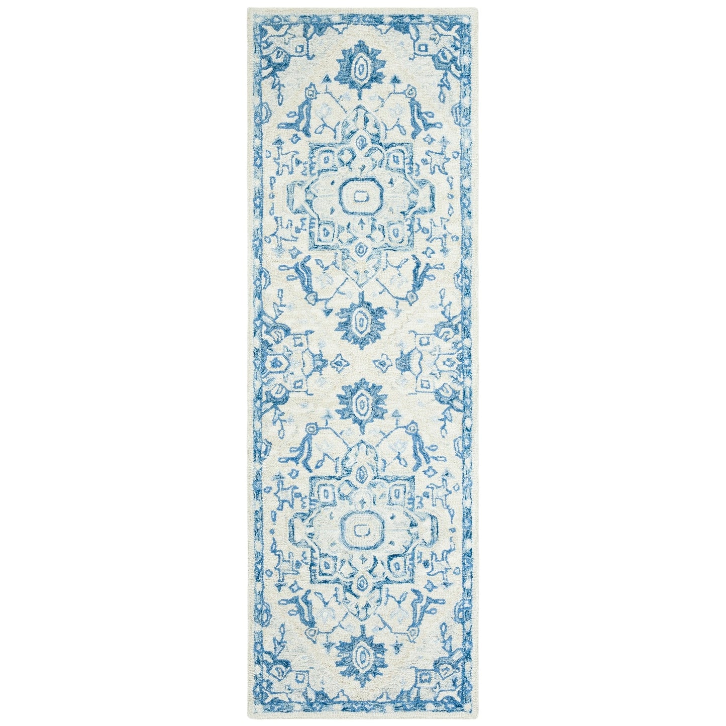Tapis en laine SAFAVIEH à micro-boucles, motif médaillon Gulseven, fait main