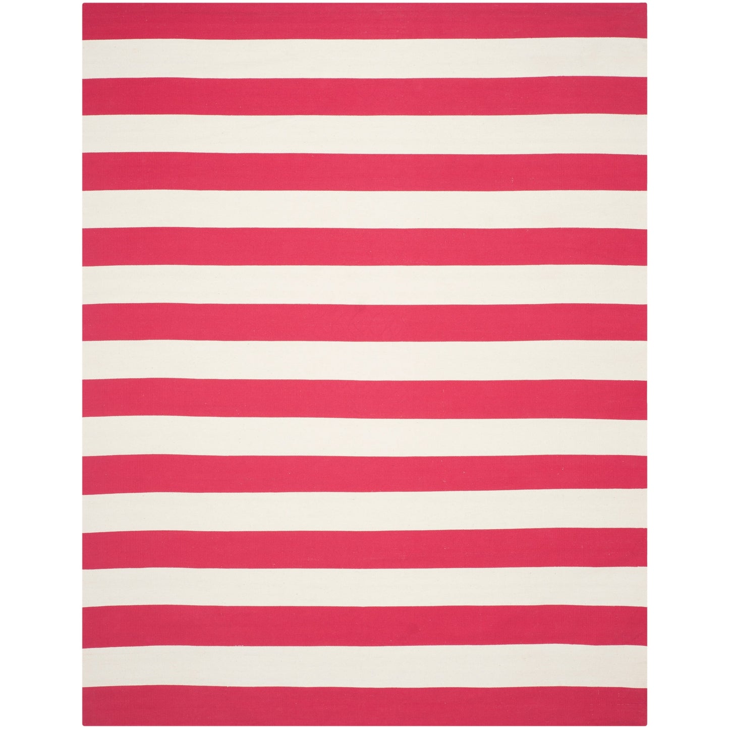 Tapis SAFAVIEH Montauk à rayures Geltrude en coton tissé plat fait main