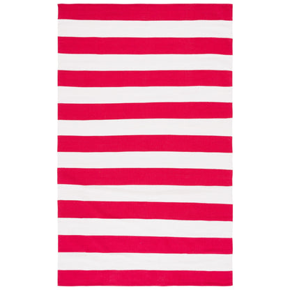 Tapis SAFAVIEH Montauk à rayures Geltrude en coton tissé plat fait main