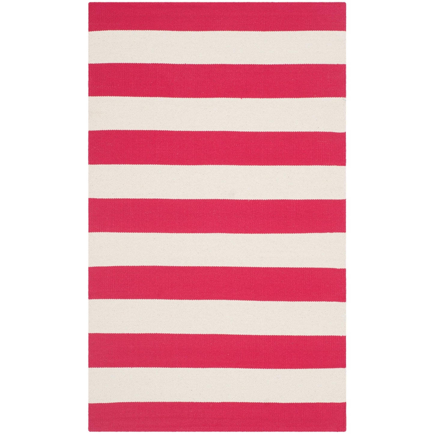 Tapis SAFAVIEH Montauk à rayures Geltrude en coton tissé plat fait main