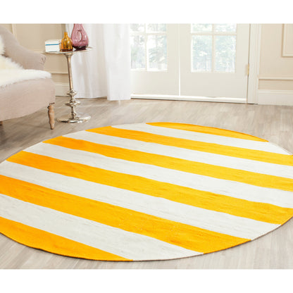 Tapis SAFAVIEH Montauk à rayures Geltrude en coton tissé plat fait main