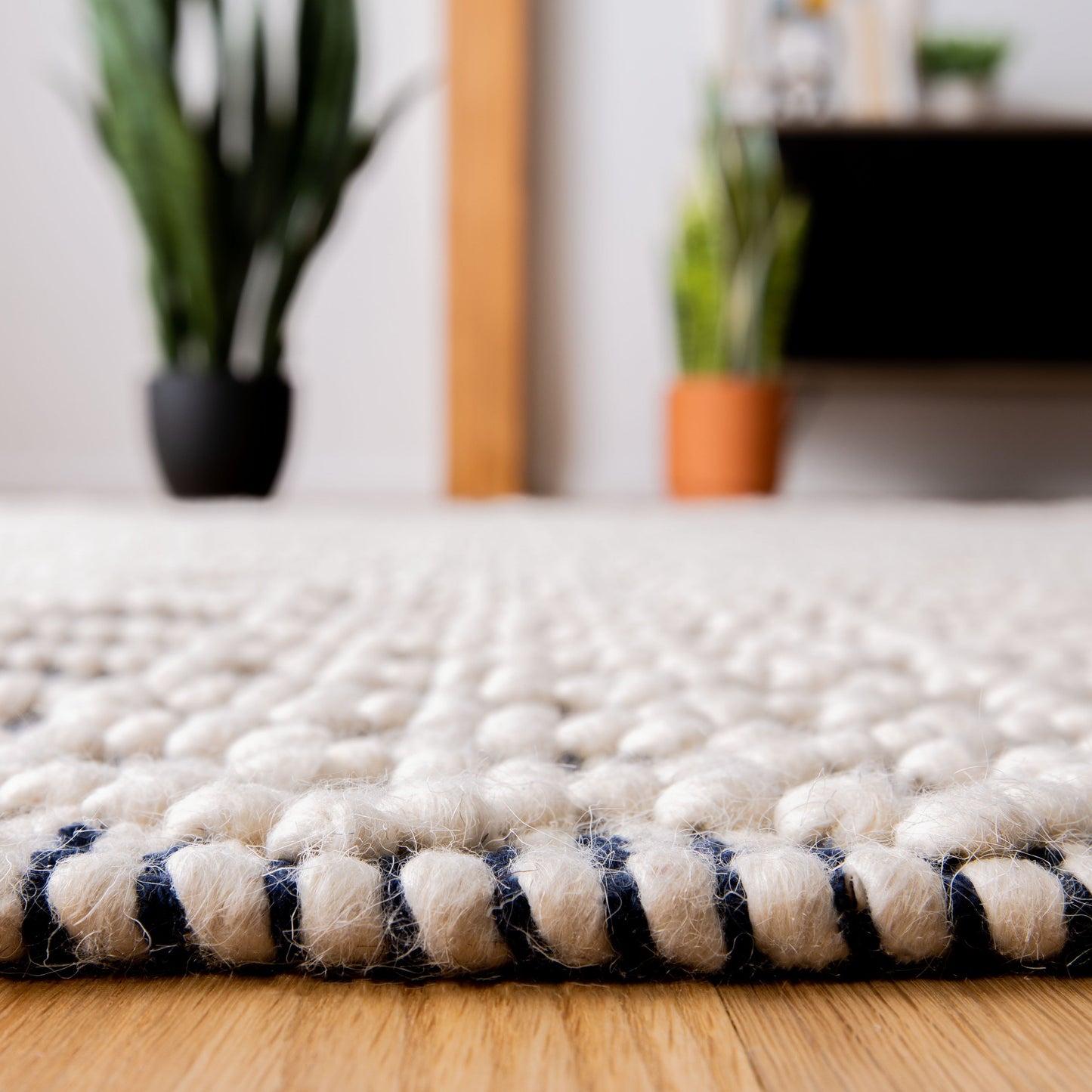Tapis à franges en laine Natura Estel fait main SAFAVIEH