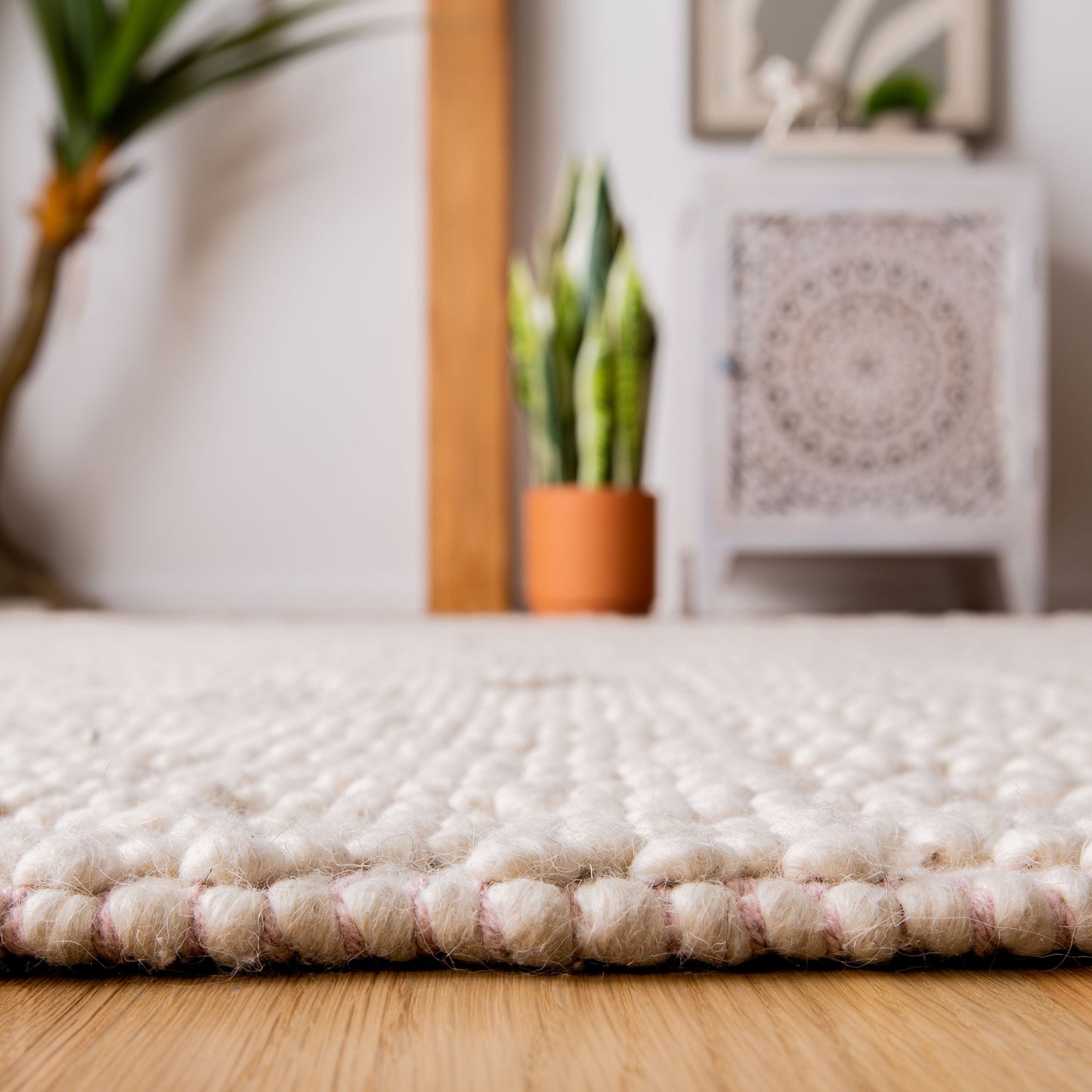 Tapis à franges en laine Natura Estel fait main SAFAVIEH