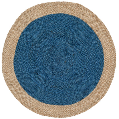 Tapis rond en jute à bordure Jolette en fibres naturelles fait main SAFAVIEH