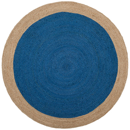 Tapis rond en jute à bordure Jolette en fibres naturelles fait main SAFAVIEH