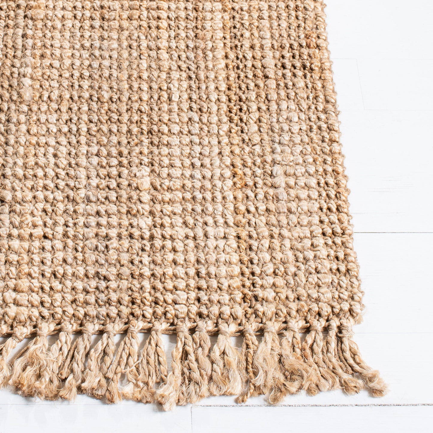 Tapis SAFAVIEH Mirnesa en jute naturel fait main avec franges