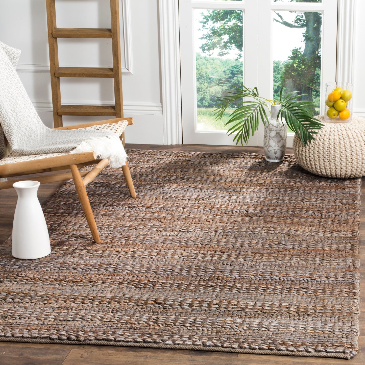 SAFAVIEH Tapis en jute Zaniyah en fibre naturelle fait à la main