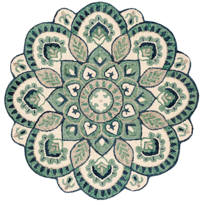 Tapis en laine Sheyla à fleurs ornementales, fait main, SAFAVIEH.