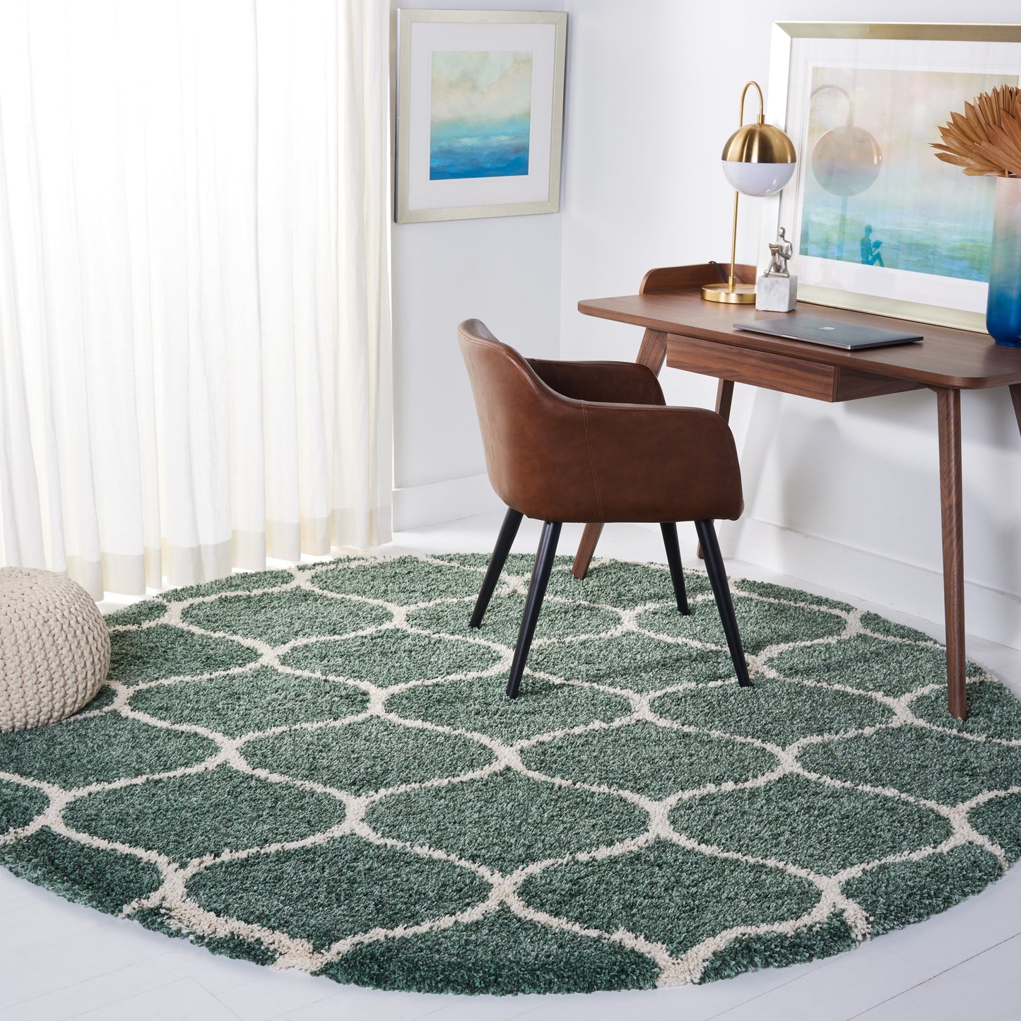 SAFAVIEH Hudson Shag Pushpa Trellis 2-inch Thick Area Rug