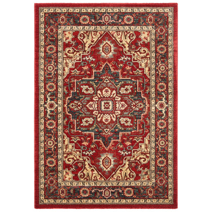 Tapis SAFAVIEH Mahal Beverley Traditionnel Grandeur Rouge/Naturel