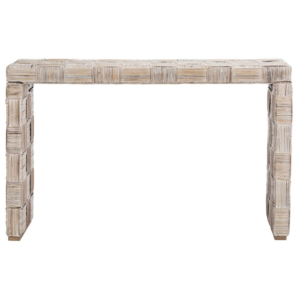 Console en rotin Mindel SAFAVIEH - 51 cm (L) x 14 cm (P) x 32 cm (H)