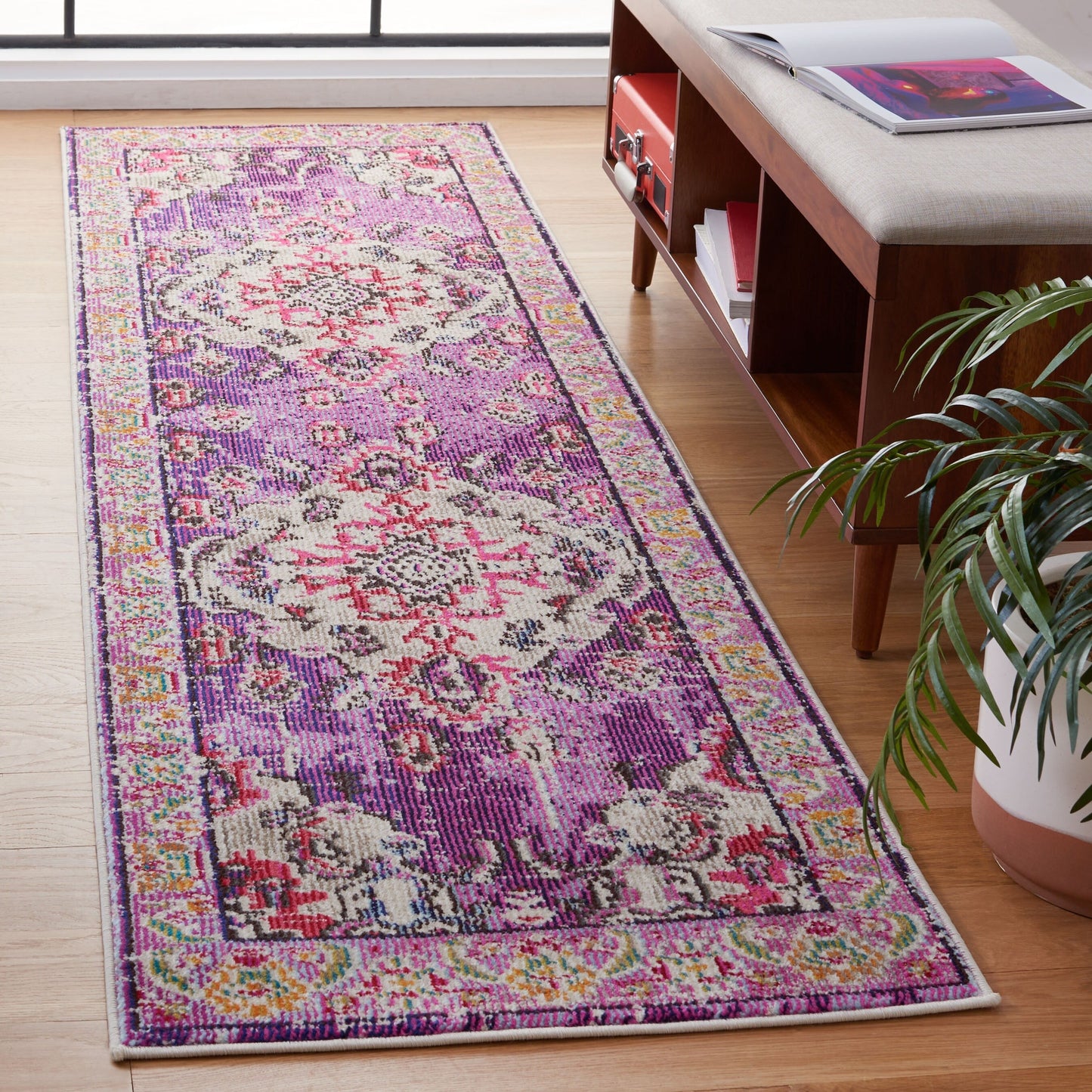 Tapis SAFAVIEH Monaco Océane Boho à médaillon vieilli