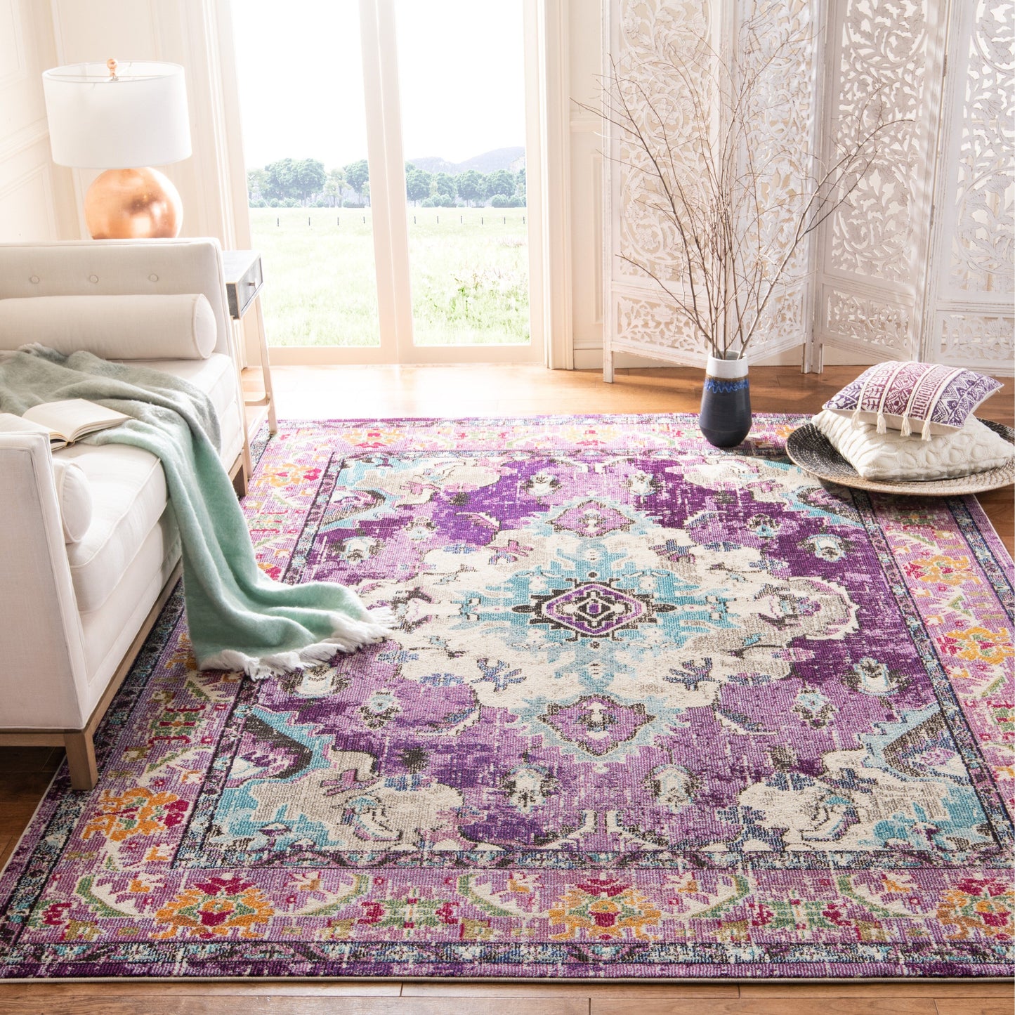 Tapis SAFAVIEH Monaco Océane Boho à médaillon vieilli