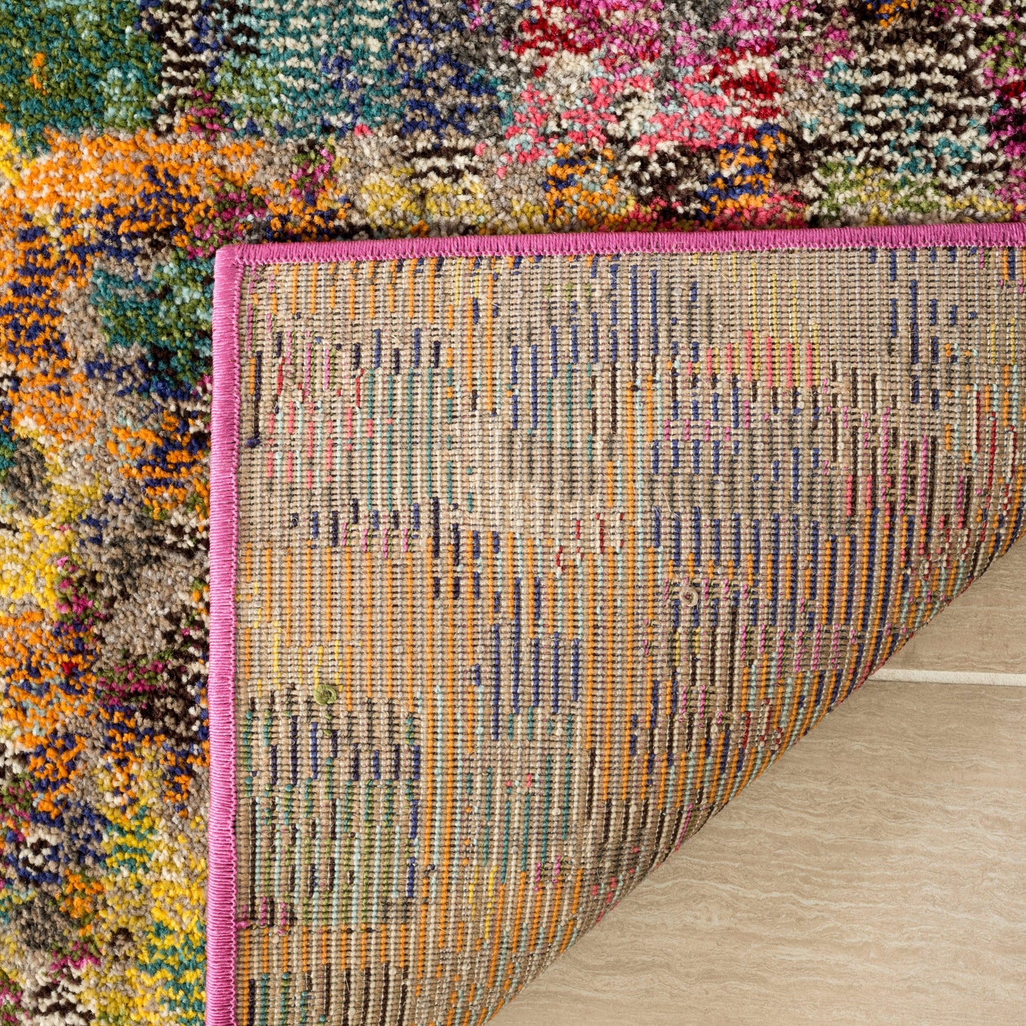 Tapis SAFAVIEH Monaco Panna Boho Abstrait Moderne Aquarelle