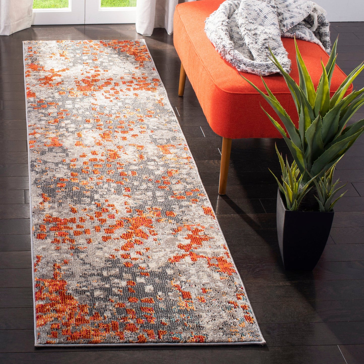 Tapis SAFAVIEH Monaco Panna Boho Abstrait Moderne Aquarelle