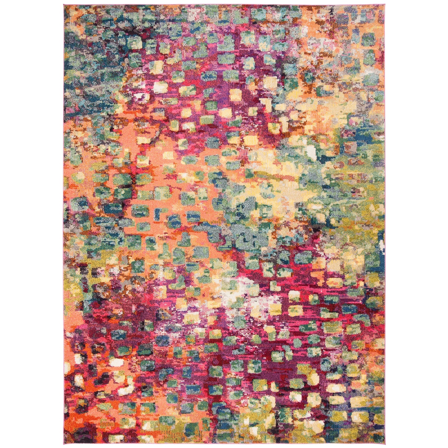 Tapis SAFAVIEH Monaco Panna Boho Abstrait Moderne Aquarelle