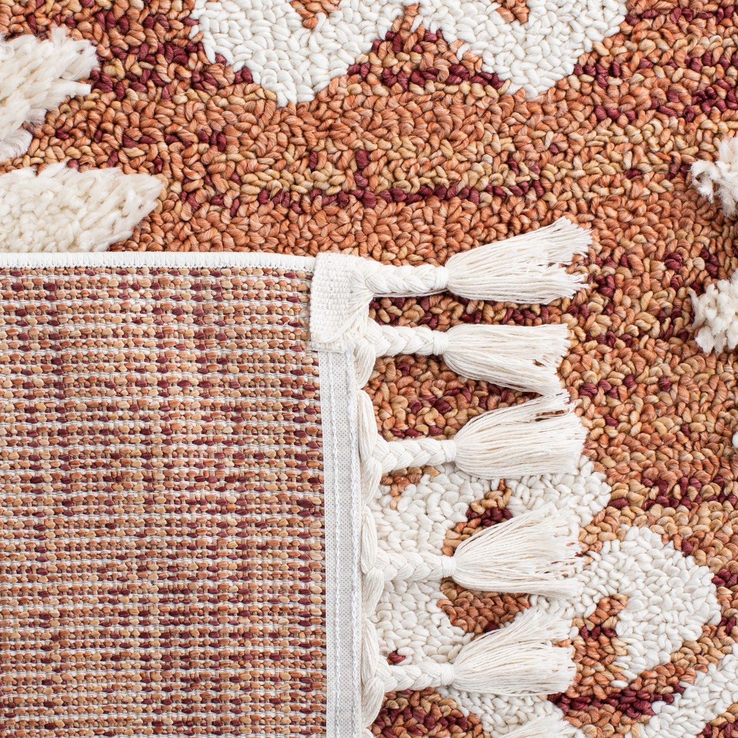 Safavieh Poignets marocains à franges, style bohème tribal, 5 cm d'épaisseur