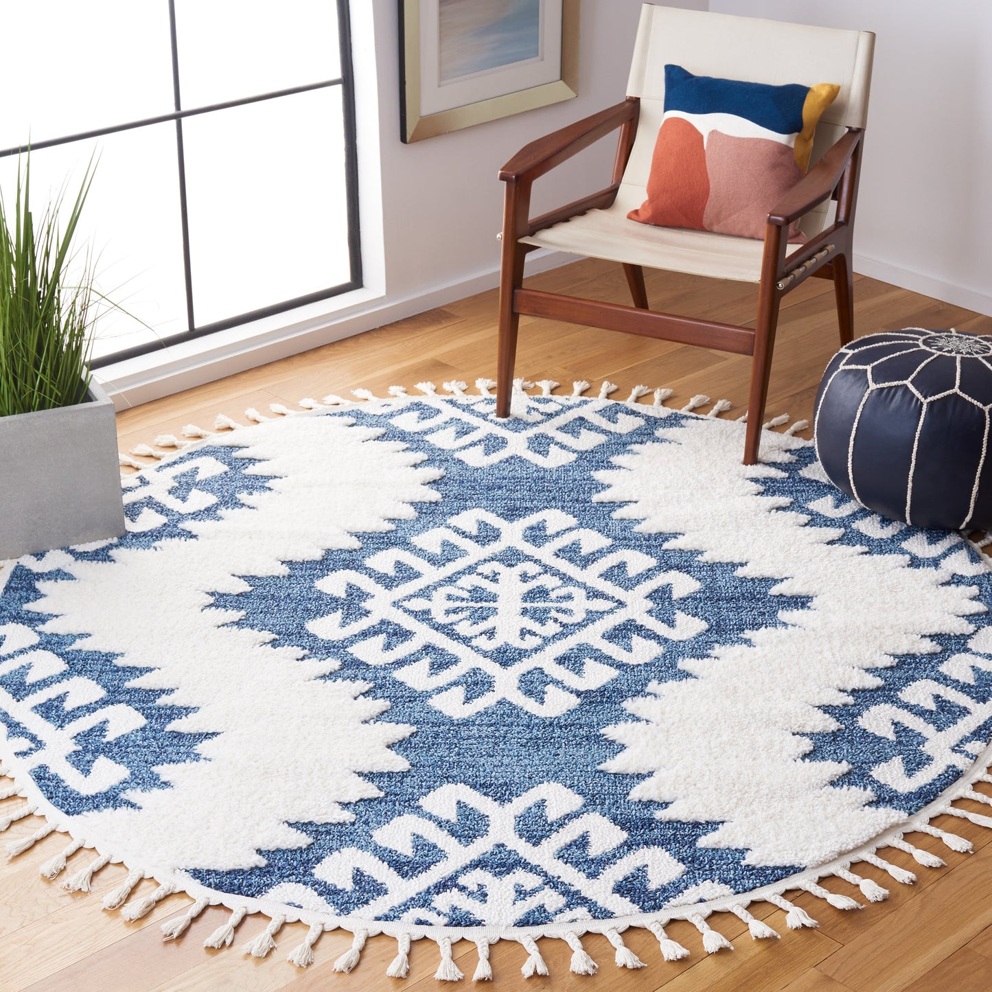 Safavieh Poignets marocains à franges, style bohème tribal, 5 cm d'épaisseur