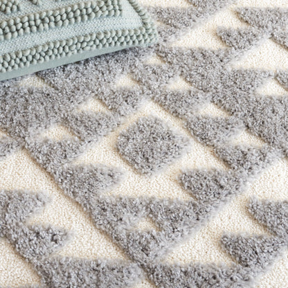 Tapis SAFAVIEH marocain à franges et poils longs Delores, épaisseur 5 cm