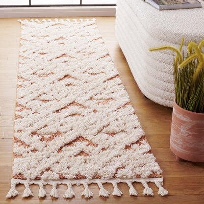 Tapis SAFAVIEH marocain à franges et poils longs Delores, épaisseur 5 cm
