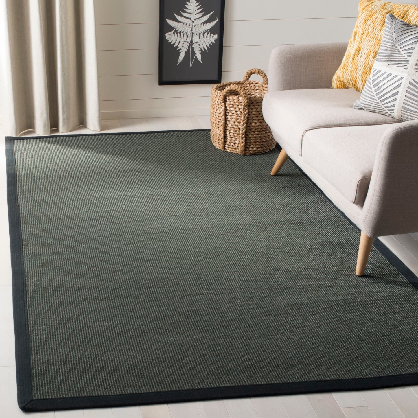 Tapis en sisal SAFAVIEH en fibres naturelles, bordure décontractée Alleen