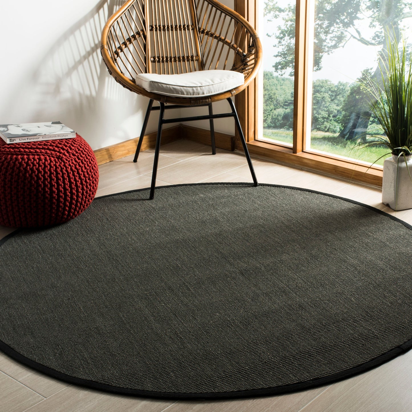 Tapis en sisal SAFAVIEH en fibres naturelles, bordure décontractée Alleen