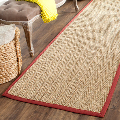 Tapis Trilby en fibres naturelles SAFAVIEH à chevrons en jonc de mer