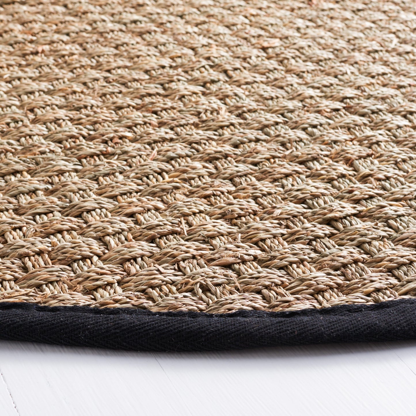 Tapis SAFAVIEH en fibres naturelles Zymryd à motif vannerie en jonc de mer