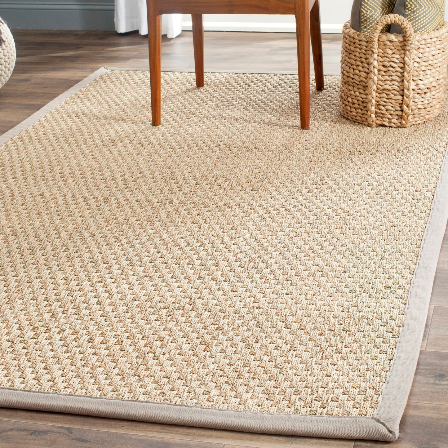 Tapis SAFAVIEH en fibres naturelles Zymryd à motif vannerie en jonc de mer