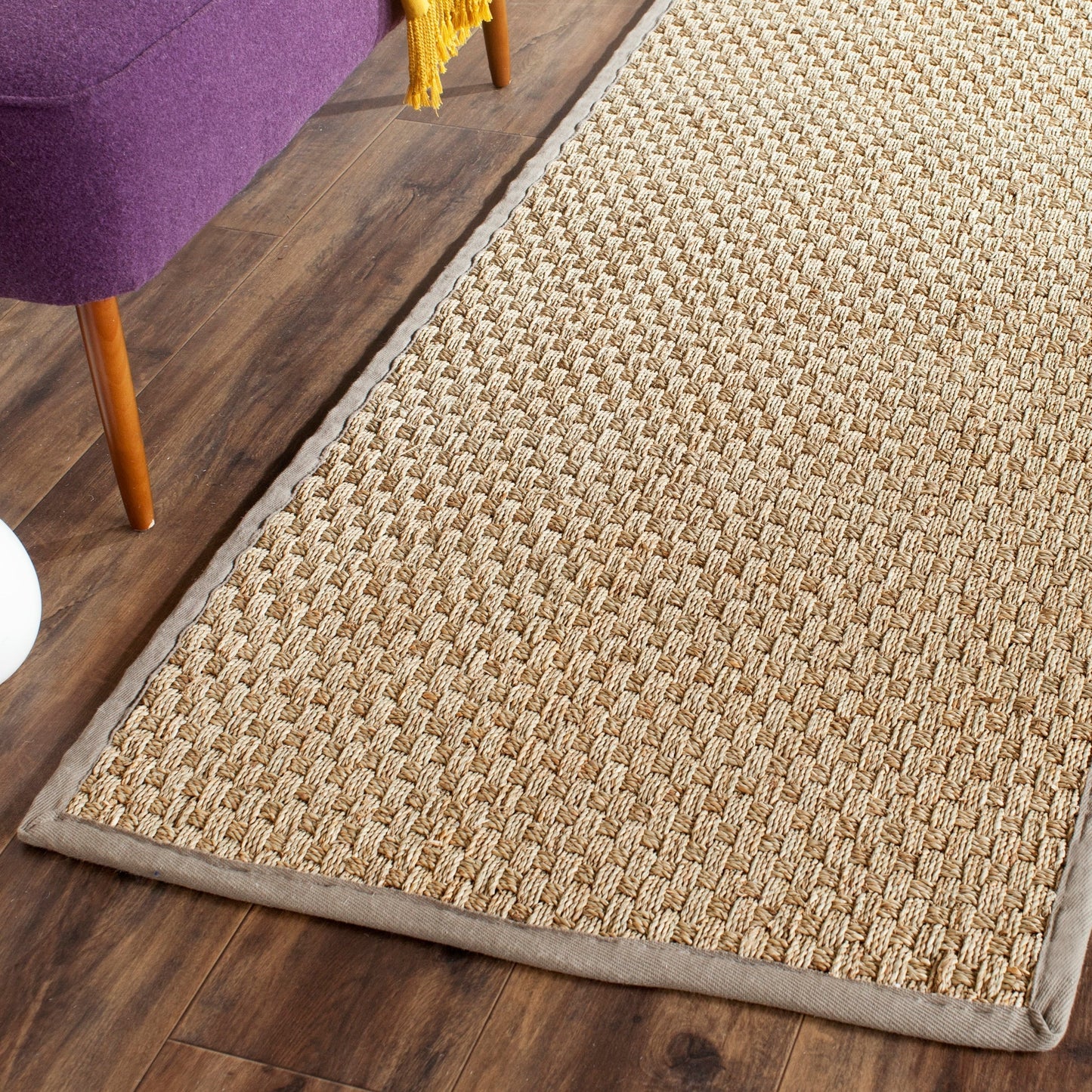 Tapis SAFAVIEH en fibres naturelles Zymryd à motif vannerie en jonc de mer